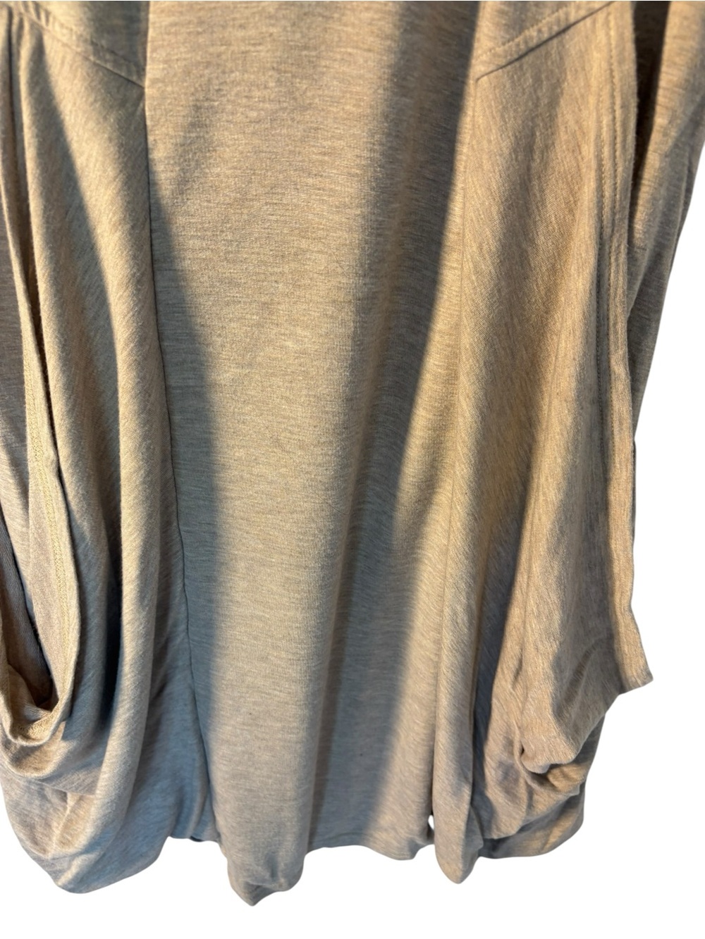 Kensie Light Taupe Zip-Up Hoodie - Picture 3 of 9